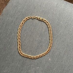 Gold tone chain necklace